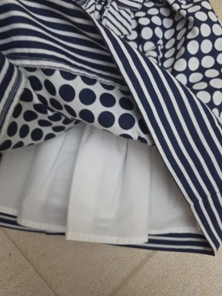 Abito Mayoral bimba 7 anni bianco e blu