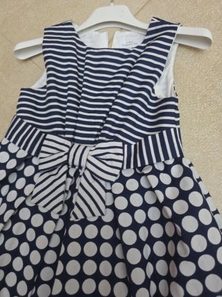 Abito Mayoral bimba 7 anni bianco e blu