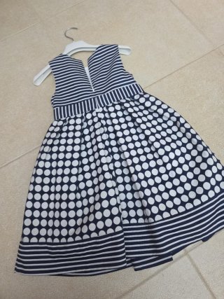 Abito Mayoral bimba 7 anni bianco e blu