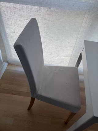 Sillas Ikea blancas de tela