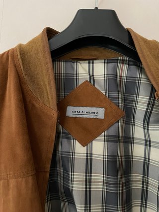 Giubbotto scamosciato uomo marrone