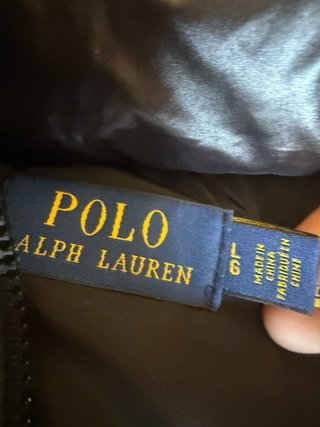 Piumino Ralph Lauren nero lucido