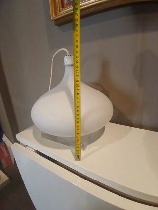 Lampadario vetro opalino anni '60