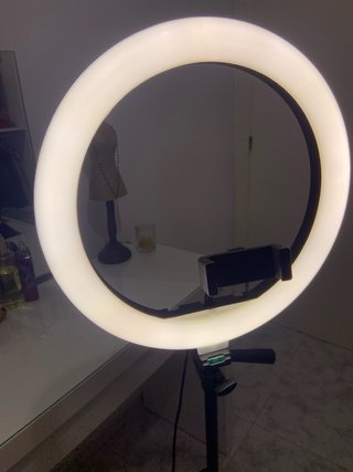 Trípode con Aro de Luz y Soporte Móvil