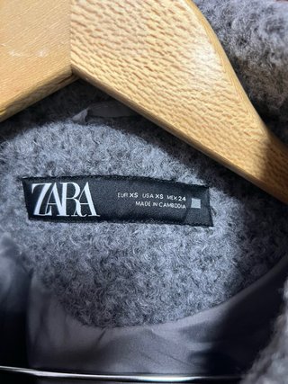 Chaqueta Zara Gris Texturizada
