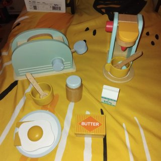 Juego Madera Cafetera Tostadora Infantil