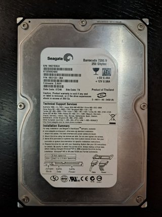 Disco Duro Seagate Barracuda 250GB SATA 7200RPM