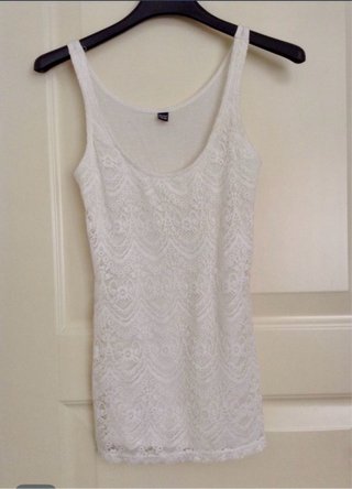Top tirante encaje blanco