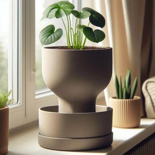Vaso auto irrigável branco