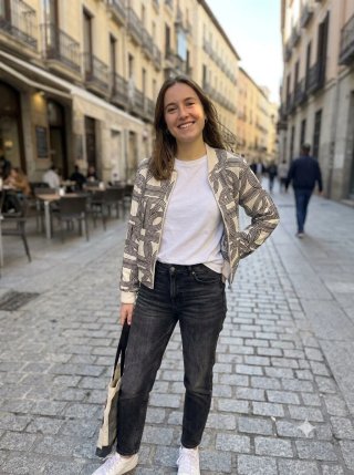 Chaqueta Bomber Estampada Nueva Talla M