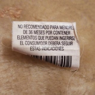Peluche Vintage Perro Marrón Lazo Borgoña