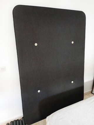 Base tapizada negra 135cm