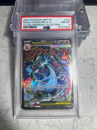 Carta Pokémon Mega Charizard X ex PSA 8