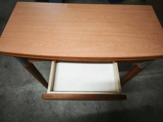 Mesa de cocina abatible madera y metal