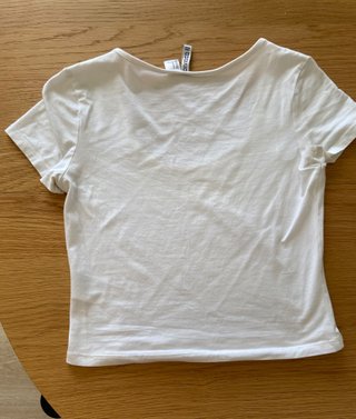 Top corto H&M blanco