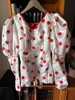Conjunto Flamenca Lunares Rojo y Blanco