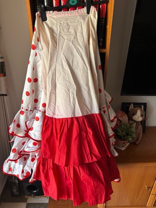 Conjunto Flamenca Lunares Rojo y Blanco