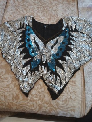 Top lentejuelas mariposa