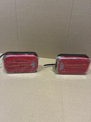 2 Luces LED Rojas Rectangulares caravanas/remolque
