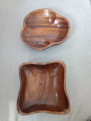 Pack 2 Cuencos/Vaciabolsillos Madera Maciza