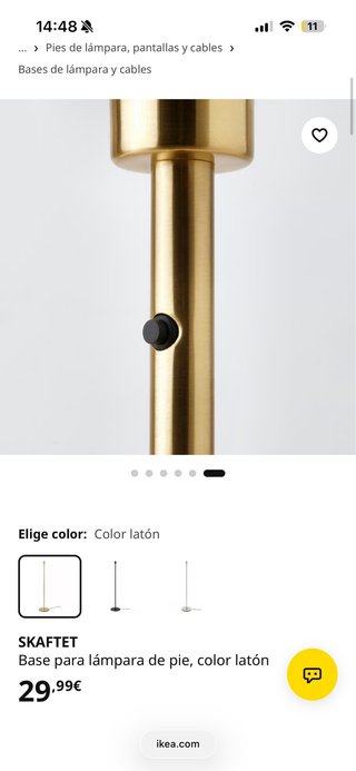 Base Lampada da Terra IKEA Ottone