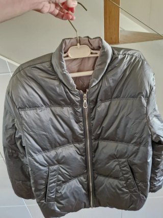Cazadora Massimo Dutti verde/beige