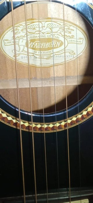 Guitarra Acústica Washburn Negra