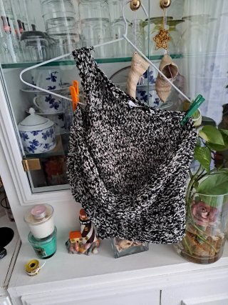 Top Zara Negro y Blanco
