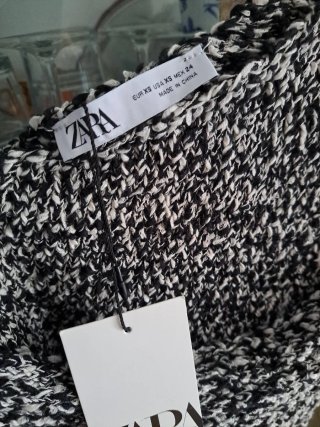 Top Zara Negro y Blanco