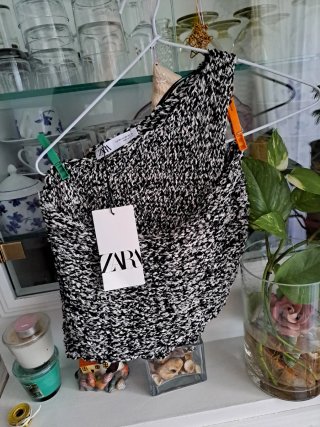 Top Zara Negro y Blanco