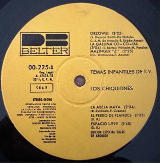 MAZINGER Z ABEJA MAYA VINILO LP INFANTIL 1978