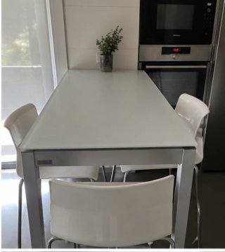 Mesa alta cocina CANCIO + 3 taburetes