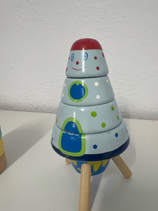 Juguete Montessori Madera Cohete