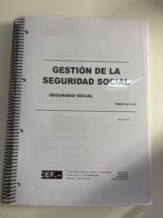 Temario completo Gestión Seguridad Social A2 CEF