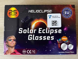Pack 25 Gafas Eclipse Solar ISO 12312-2