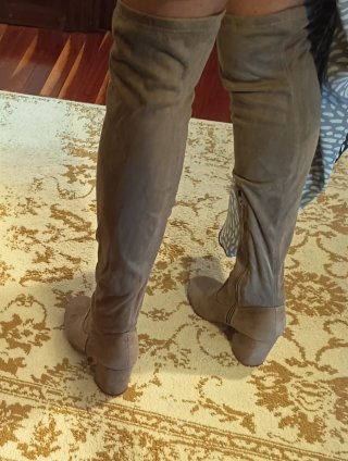 Botas altas beige/marrón