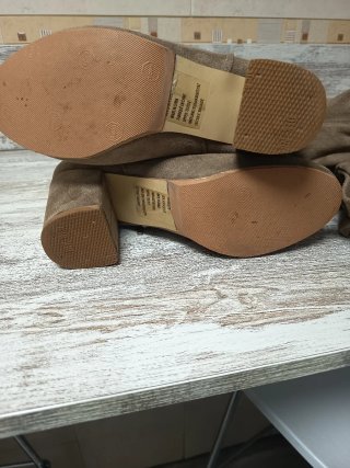 Botas altas beige/marrón