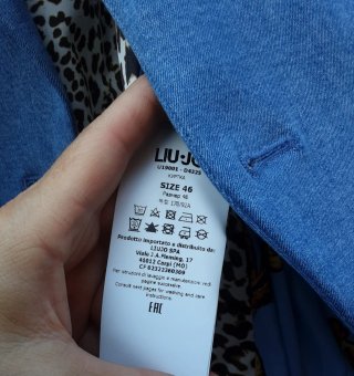 Chaqueta LiuJo Azul Doble Botonadura