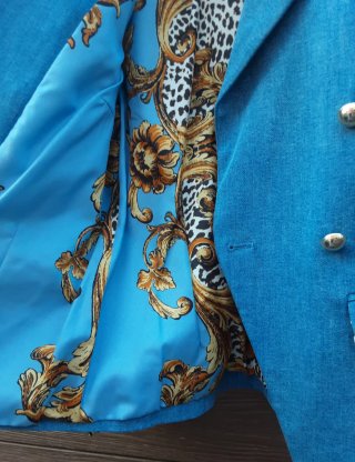 Chaqueta LiuJo Azul Doble Botonadura