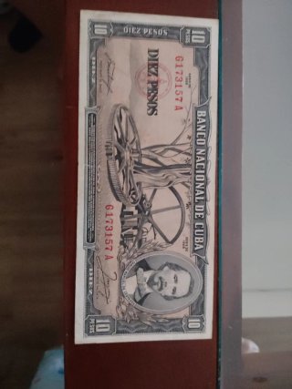 10 Pesos Cubanos 1958