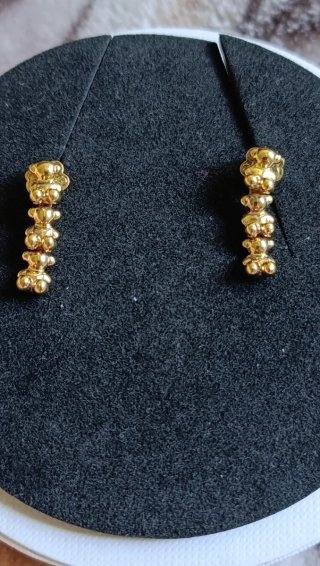 Pendientes Ositos Bold Bear baño oro sobre plata