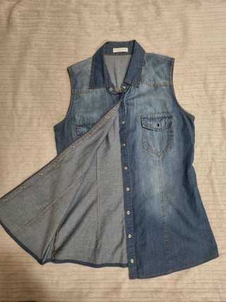 Camisa Vaquera Sin Mangas