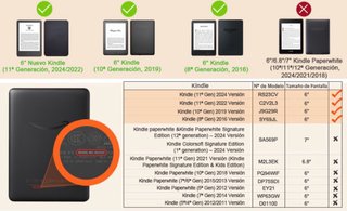 Custodia Kindle 6" marrone con design