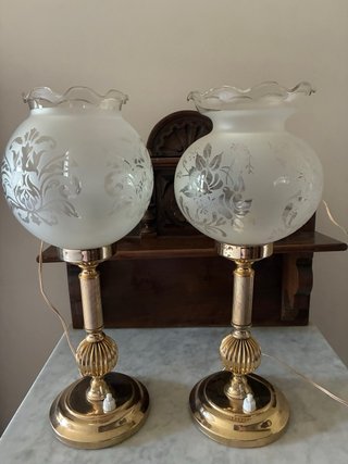 Lampade da tavolo antiche dorate