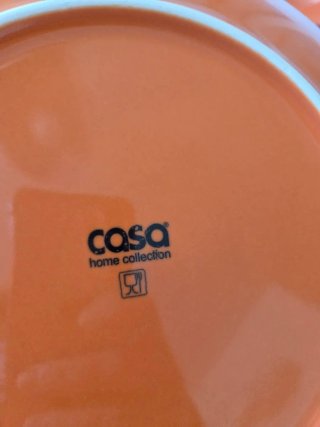 Vajilla Casa Naranja y Roja