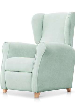 Sillón reclinable Banak verde tela