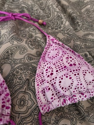 Top bikini Etam crochet talla S