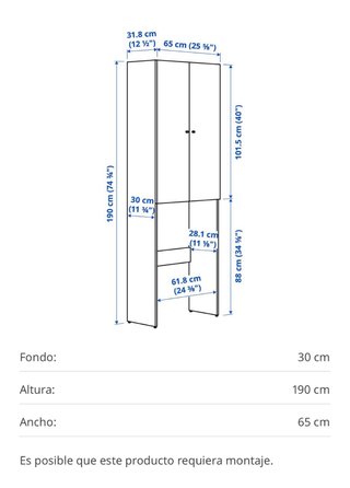 Mueble lavadora y ropa sucia IKEA