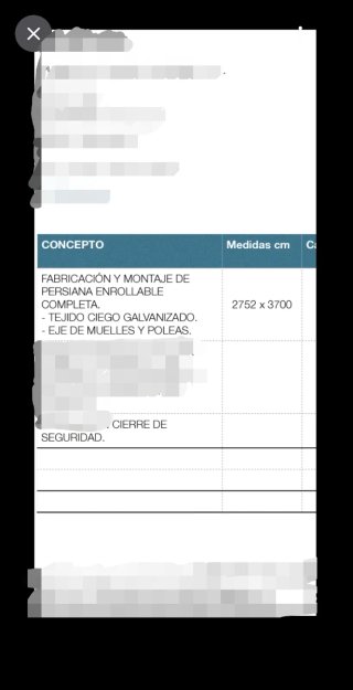 Persiana enrollable metálica para garaje