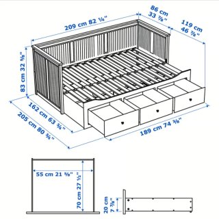 Sofá Cama Diván IKEA HEMNES